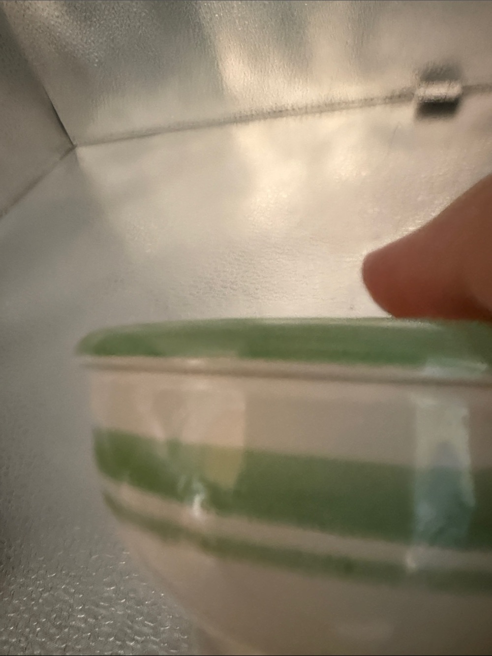 Vintage Williams and Sonoma Hand-Painted Rosemary Herb Bowl - Green and Cream - Picture 9 of 9